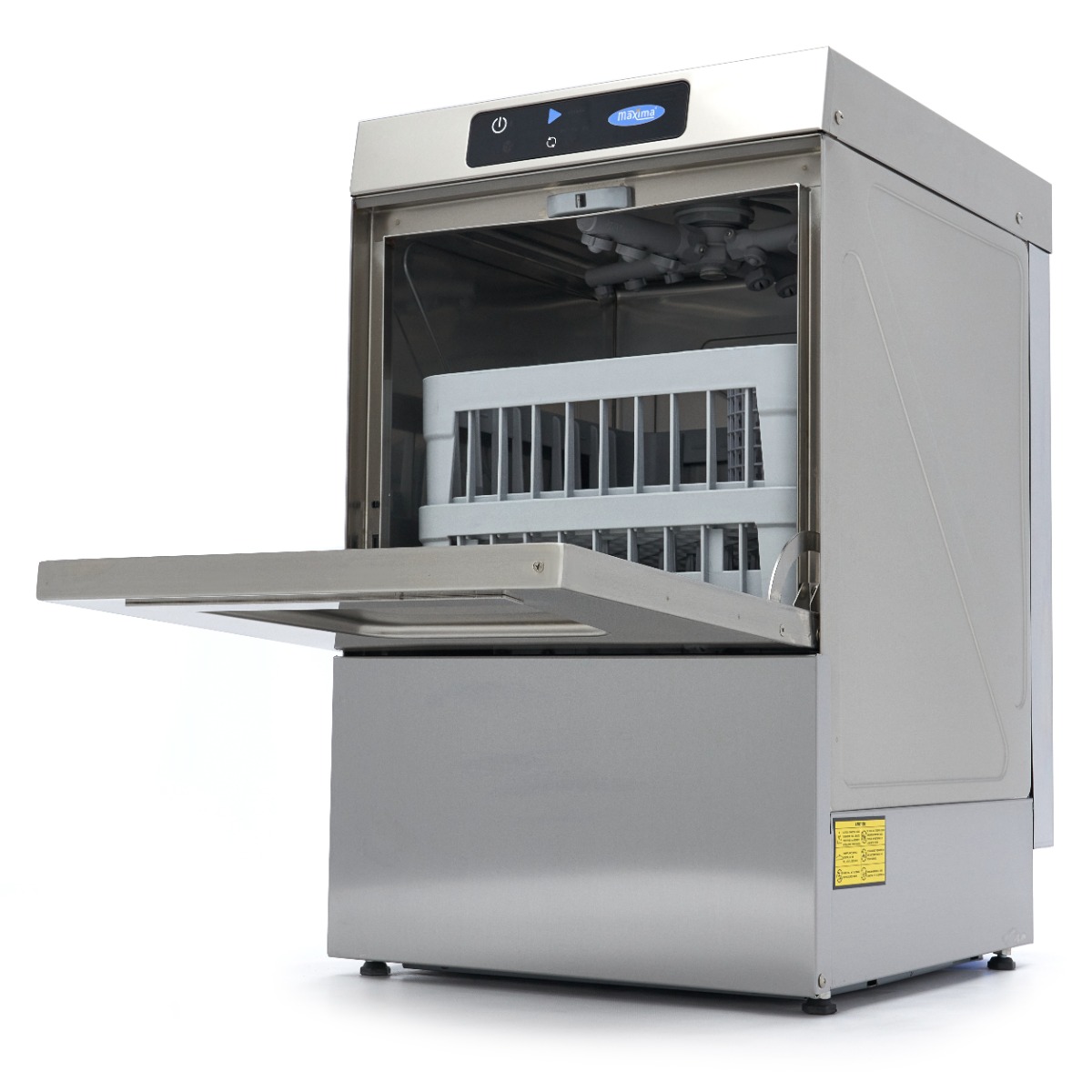Maxima undercounter dishwasher, 40 x 40 cm basket, rinse aid pump, digital display, 230 volt